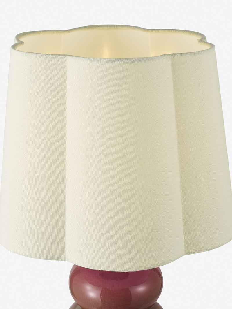 Dar Lighting Jordana pink ceramic table lamp 51.5cm, UK version