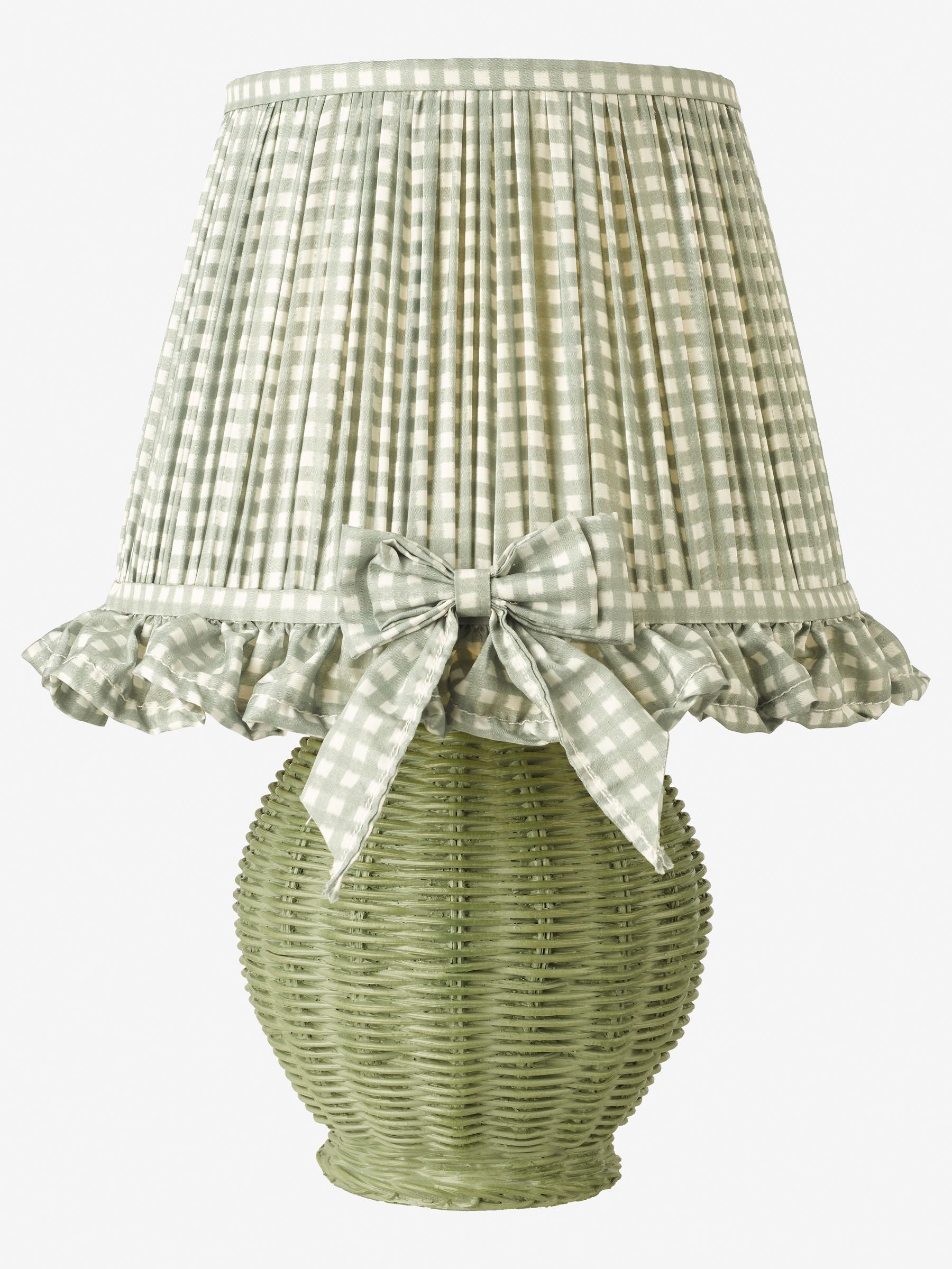 Dar Lighting Omer table lamp in green and antique brass (British brand)