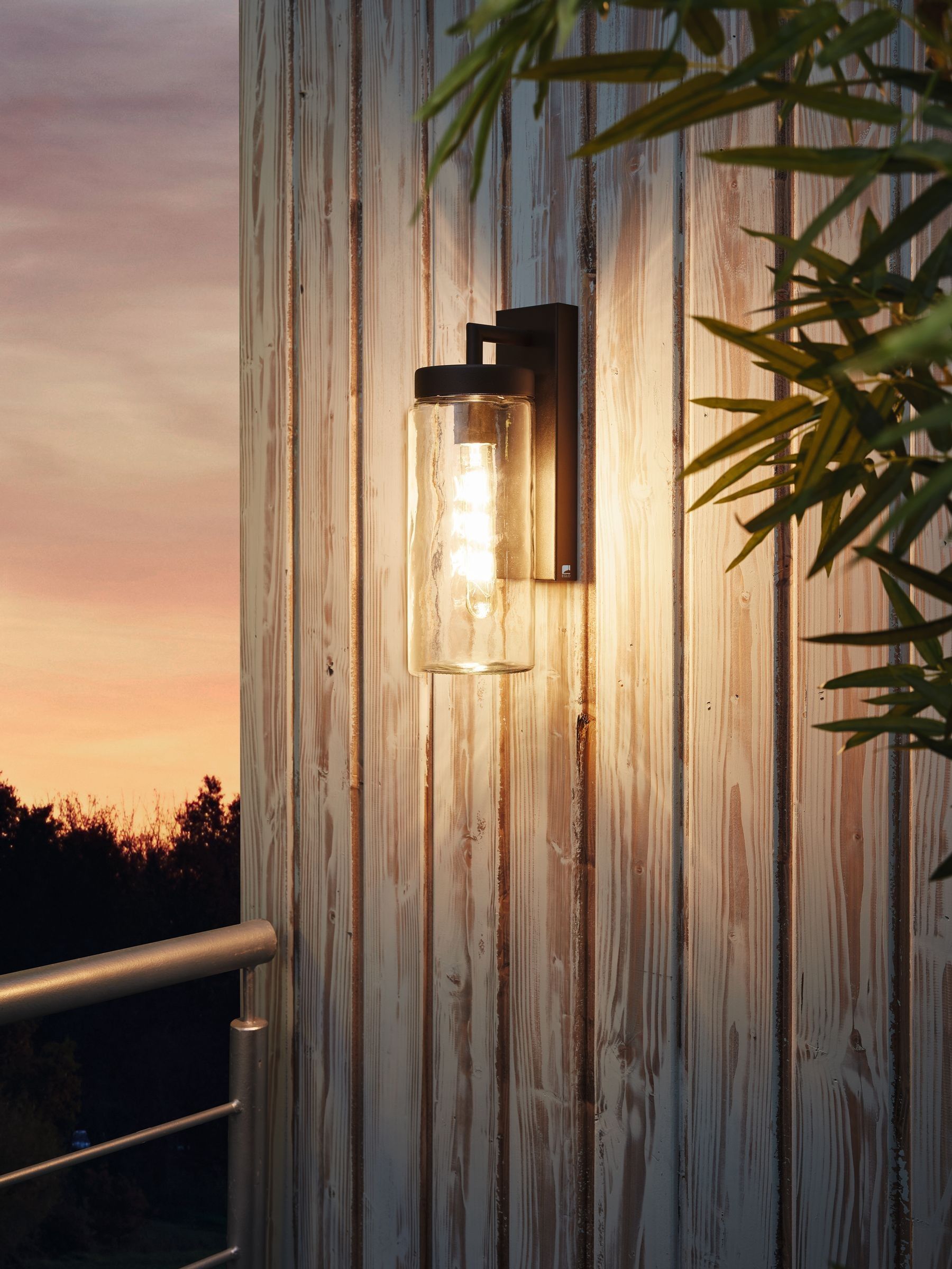 Eglo Bovolone black outdoor wall light - British product