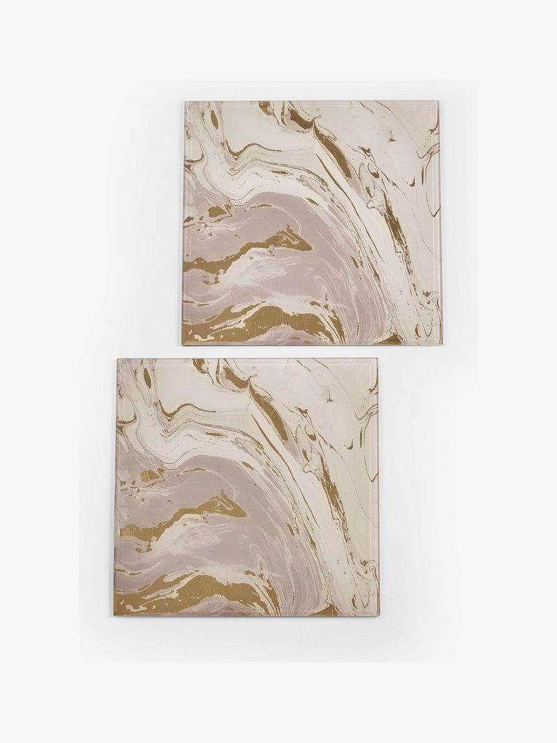 Set of 2 Natural Galaxy Glass Placemats
