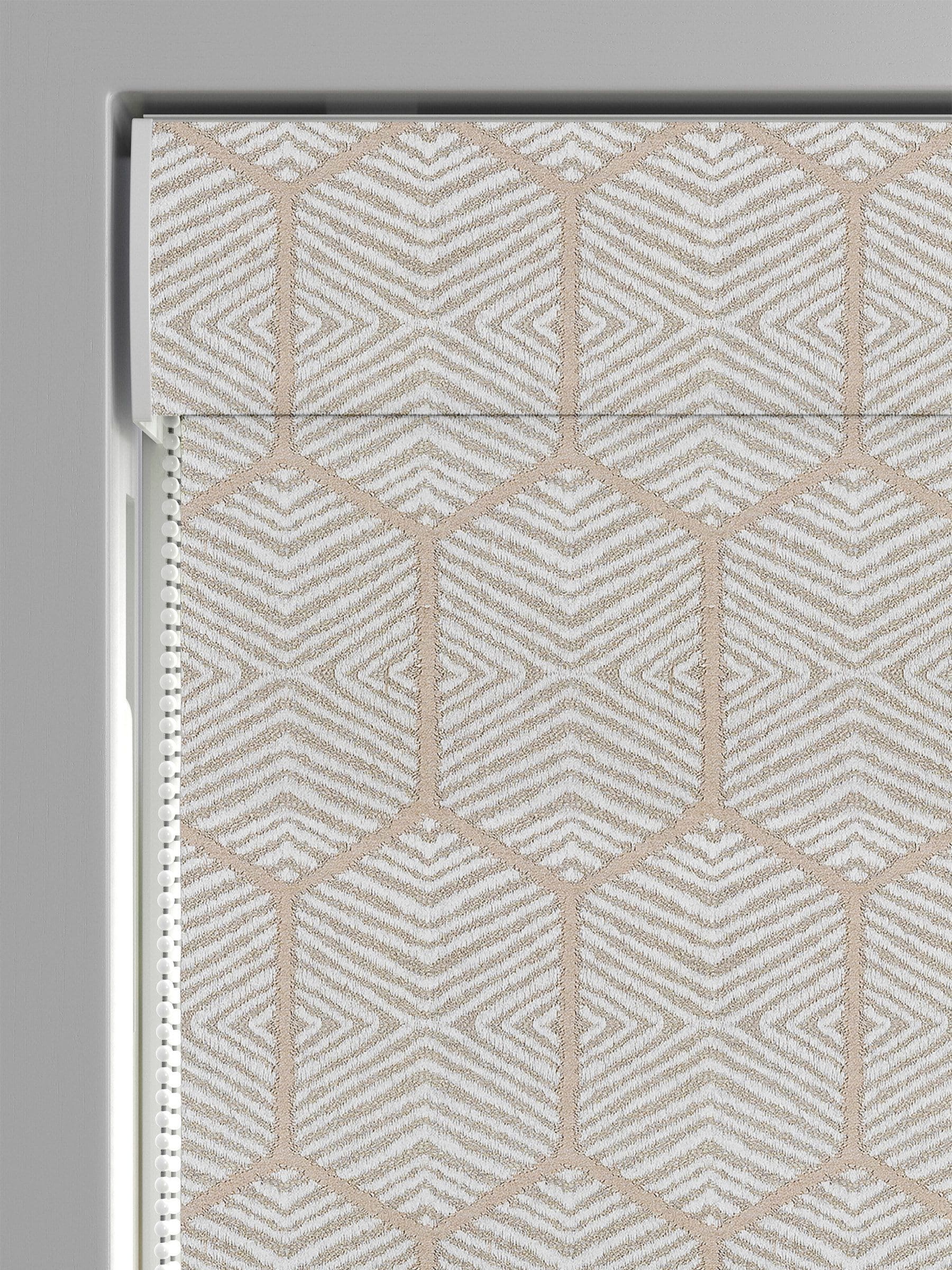 Logan roman blinds natural champagne geometric design (British brand)