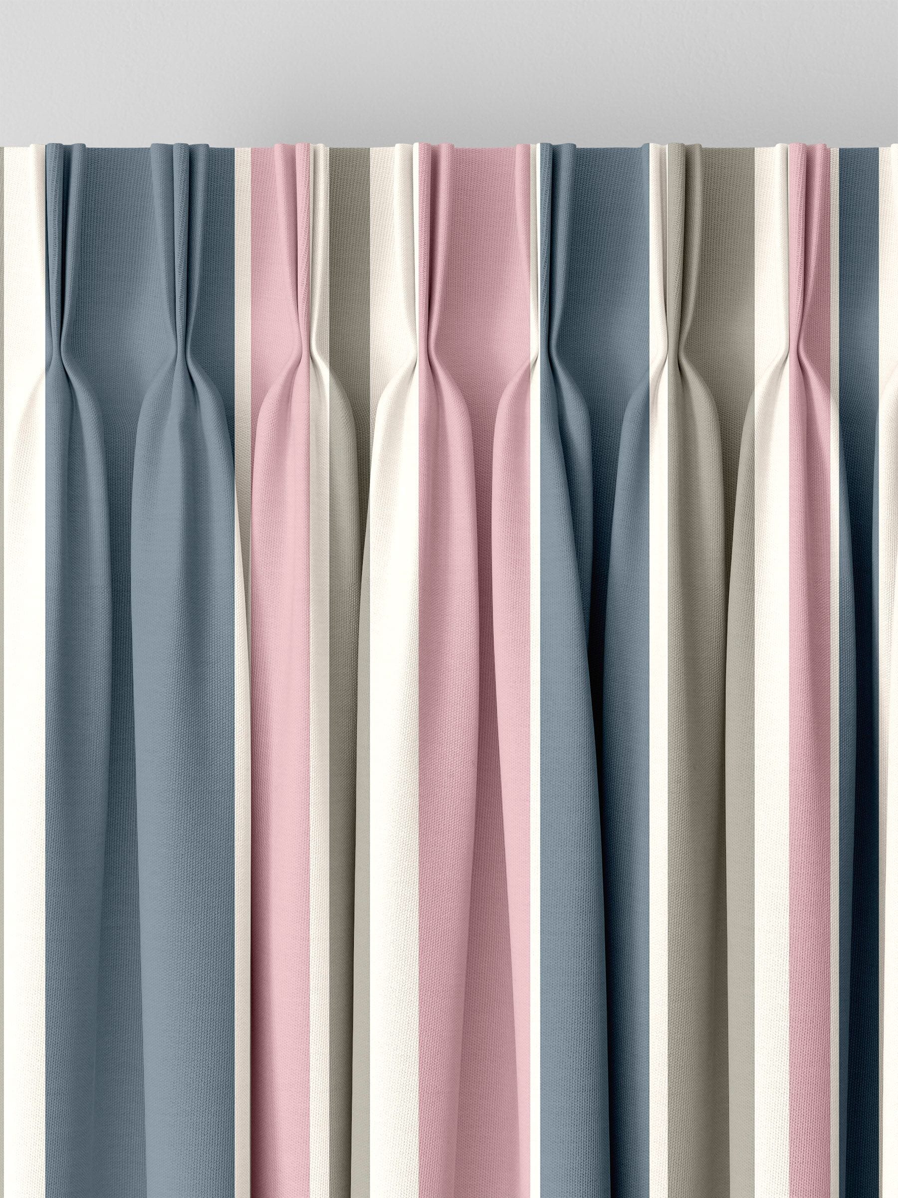 Huddson made to measure pink striped curtains (British brand)