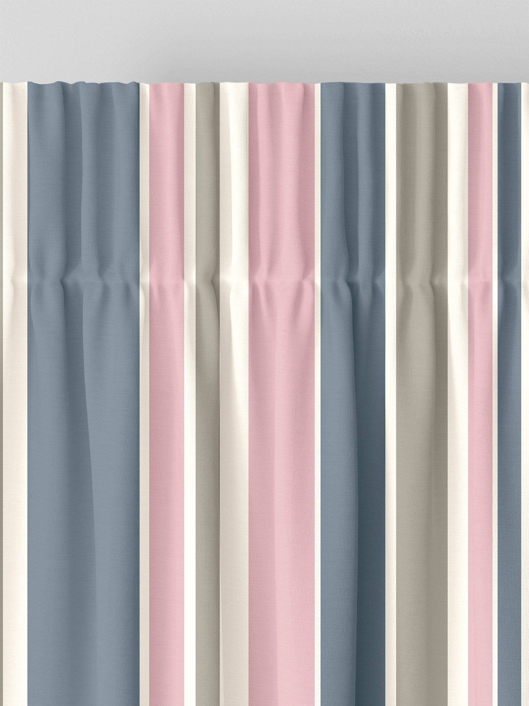 Huddson made to measure pink striped curtains (British brand)
