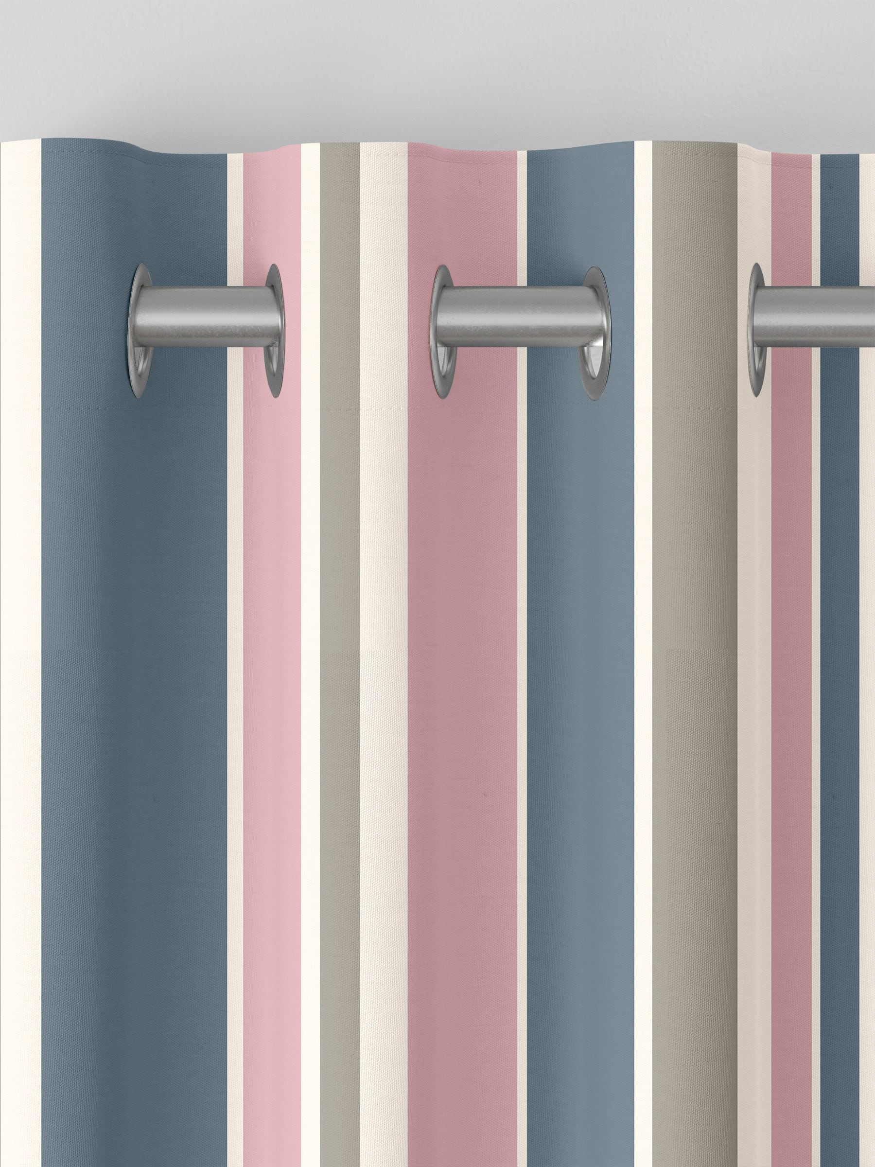 Huddson made to measure pink striped curtains (British brand)