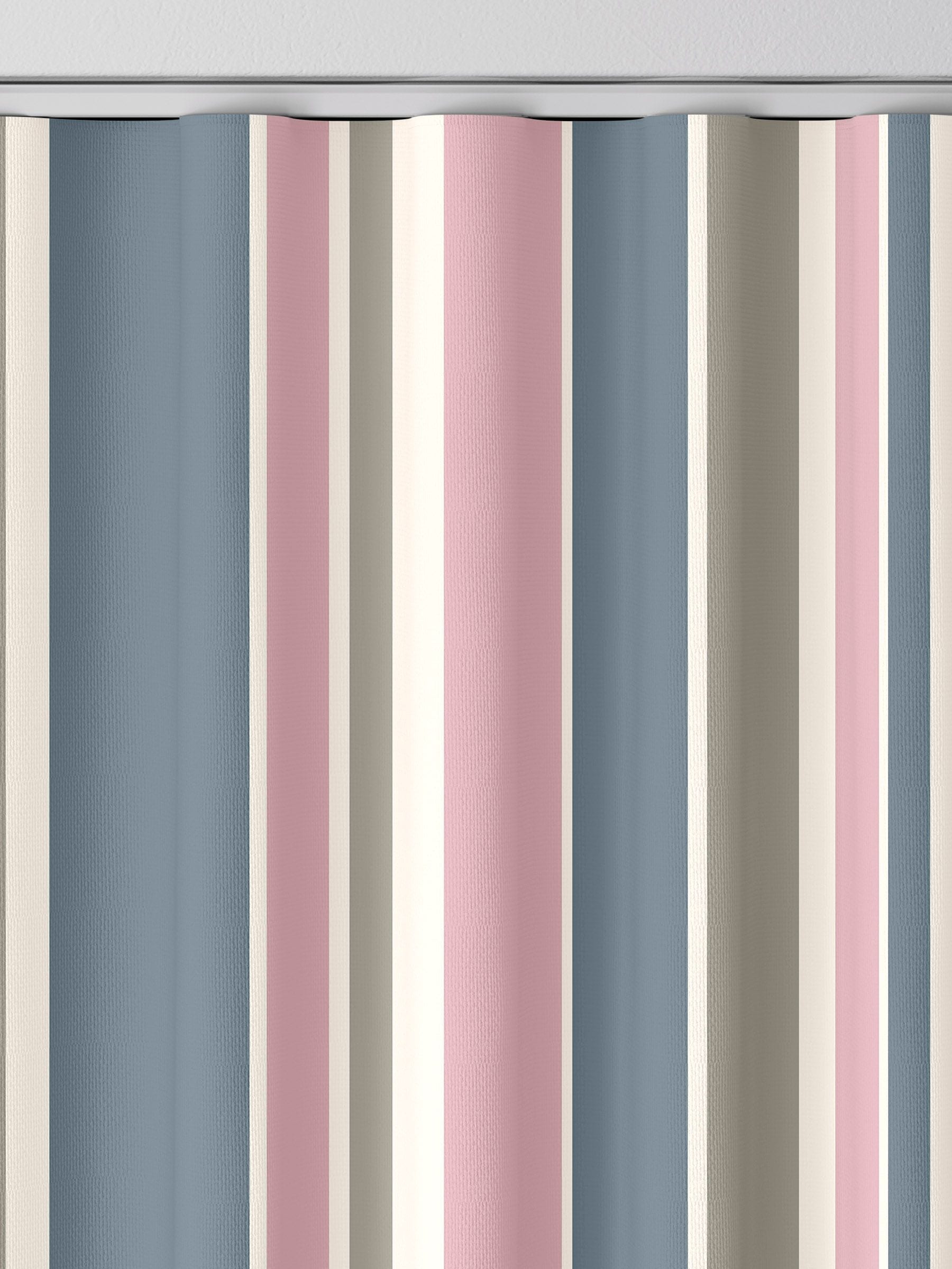 Huddson made to measure pink striped curtains (British brand)