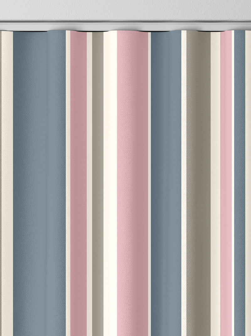 Huddson made to measure pink striped curtains (British brand)
