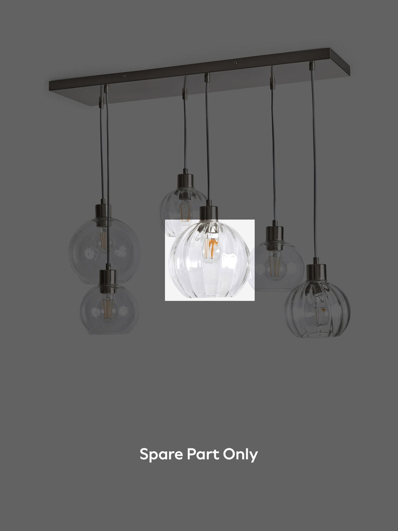 Bourton clear glass spare for U58858 light, imported from the UK