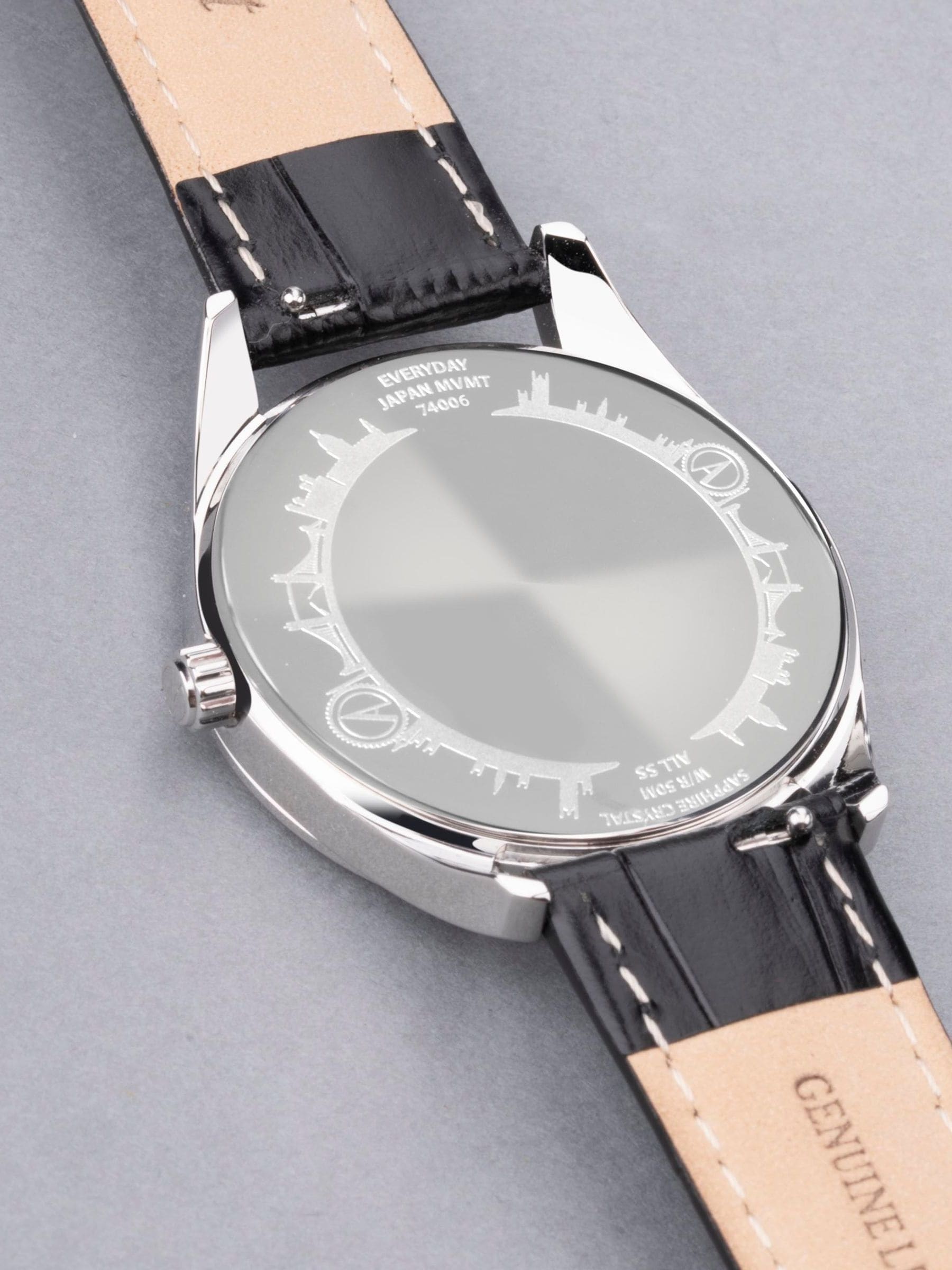 Accurist Analogue Watch Black Leather Strap - British product