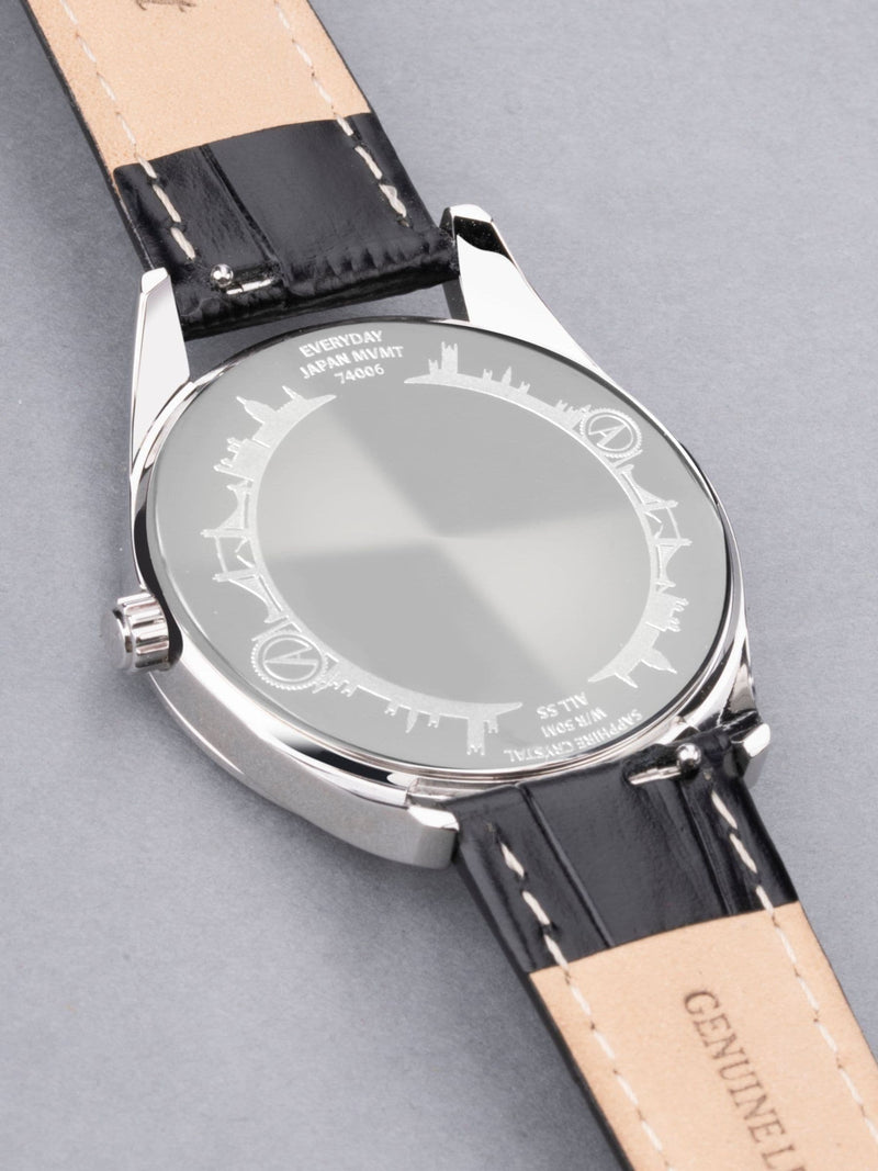 Accurist Analogue Watch Black Leather Strap - British product