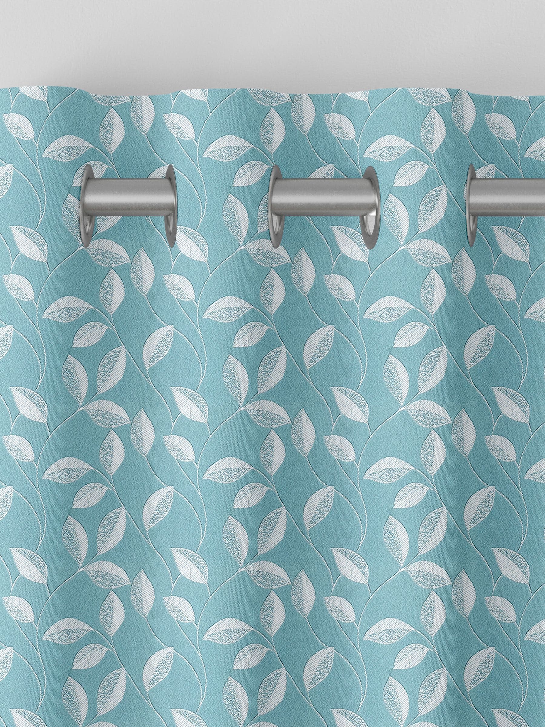 Next Mallix teal blue leaf curtains - British product