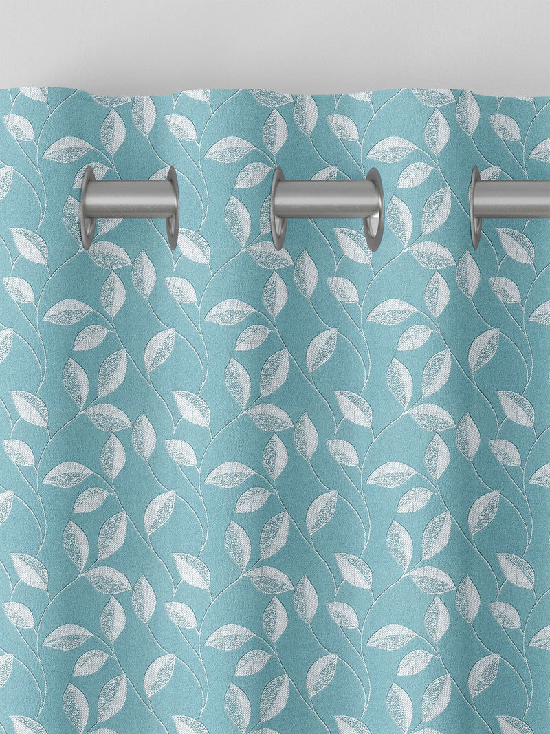 Next Mallix teal blue leaf curtains - British product