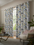 Voyage Maison Sky Blue Country Hedgerow made to measure curtains, imported from the UK