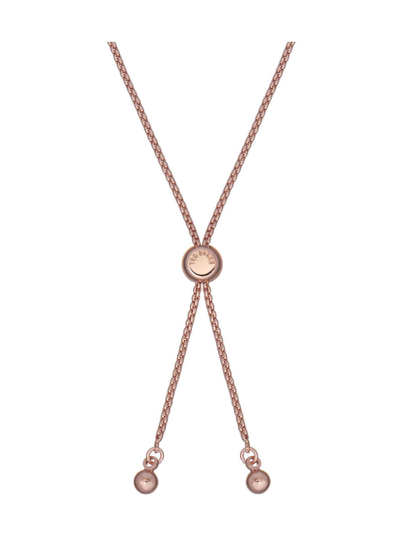 Ted Baker Rose Gold Crystal Slider Bracelet (British brand)