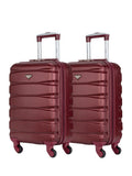 Flight Knight Charcoal EasyJet Overhead Hard Shell Cabin Suitcase Set of 2 (55x35x20cm)