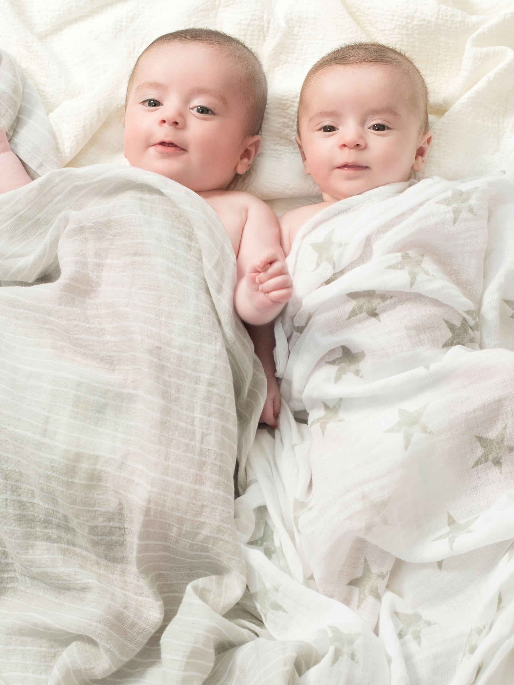 Aden & Anais Grey Essentials Muslin Blankets 4 Pack