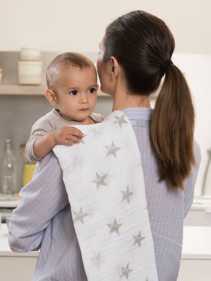 Aden & Anais Grey Essentials Muslin Blankets 4 Pack