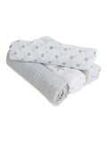 Aden & Anais Grey Essentials Muslin Blankets 4 Pack