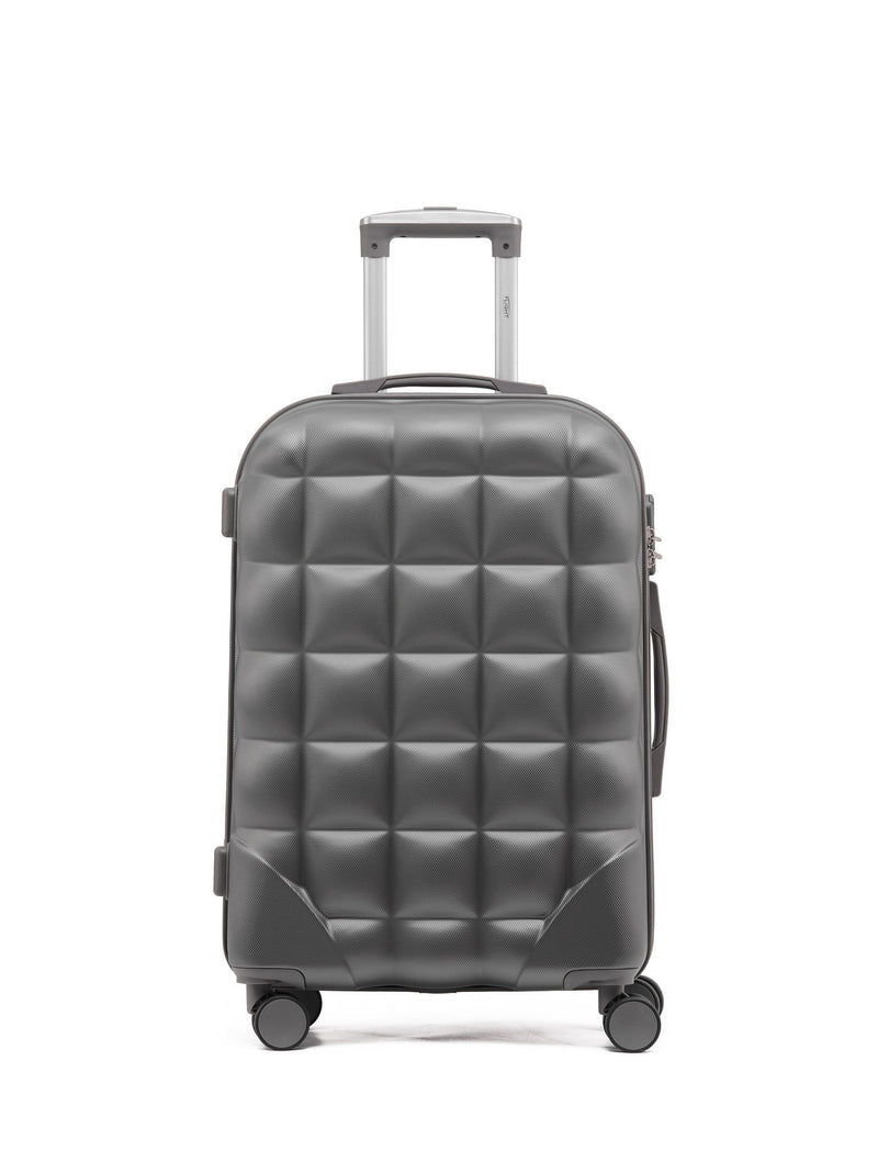 Flight Knight Anthracite Medium Large Hardcase Printed Lightweight Check-In Suitcase with 4 Wheels