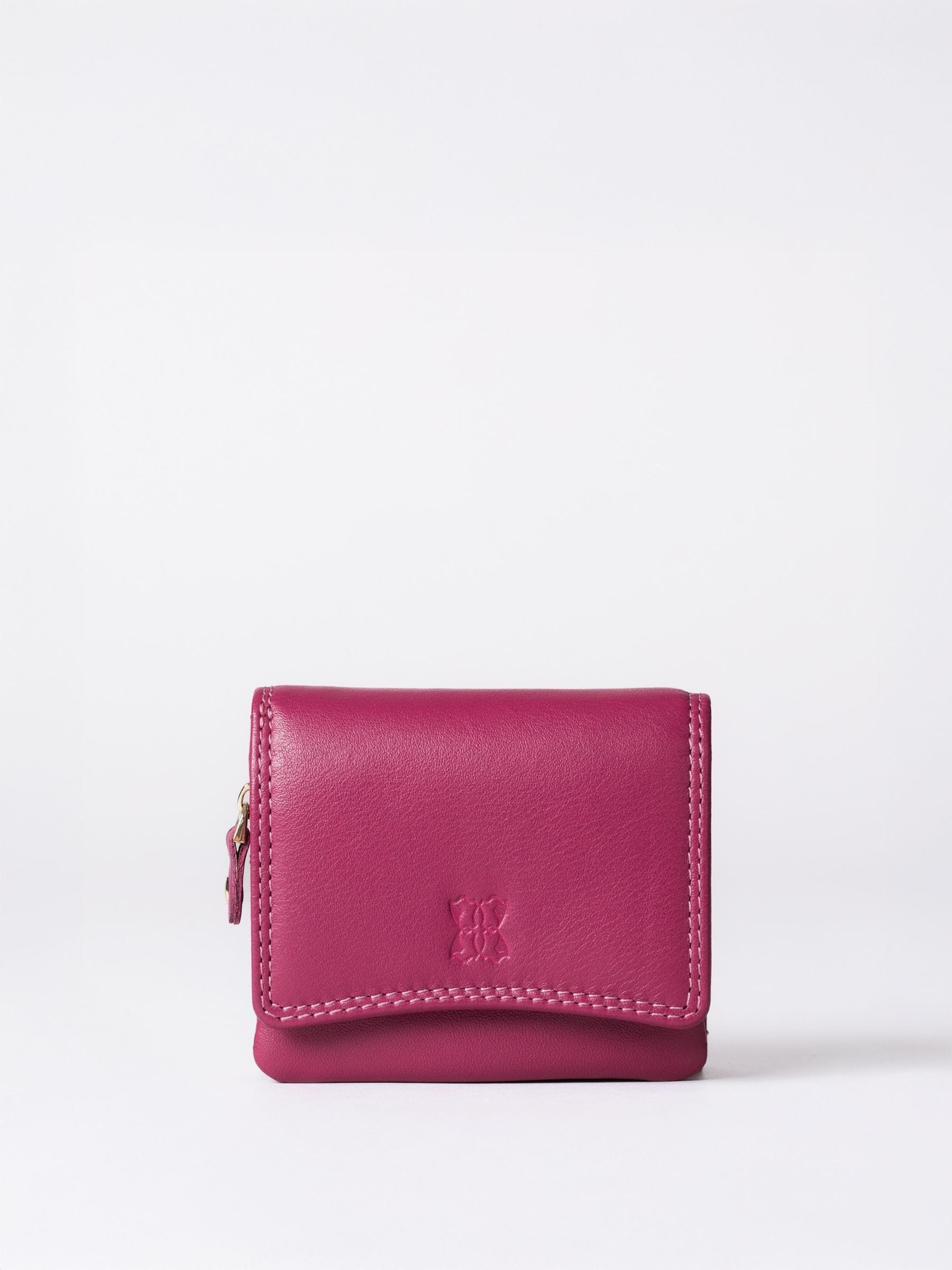 Lakeland Leather cranberry small purse, imported from the UK