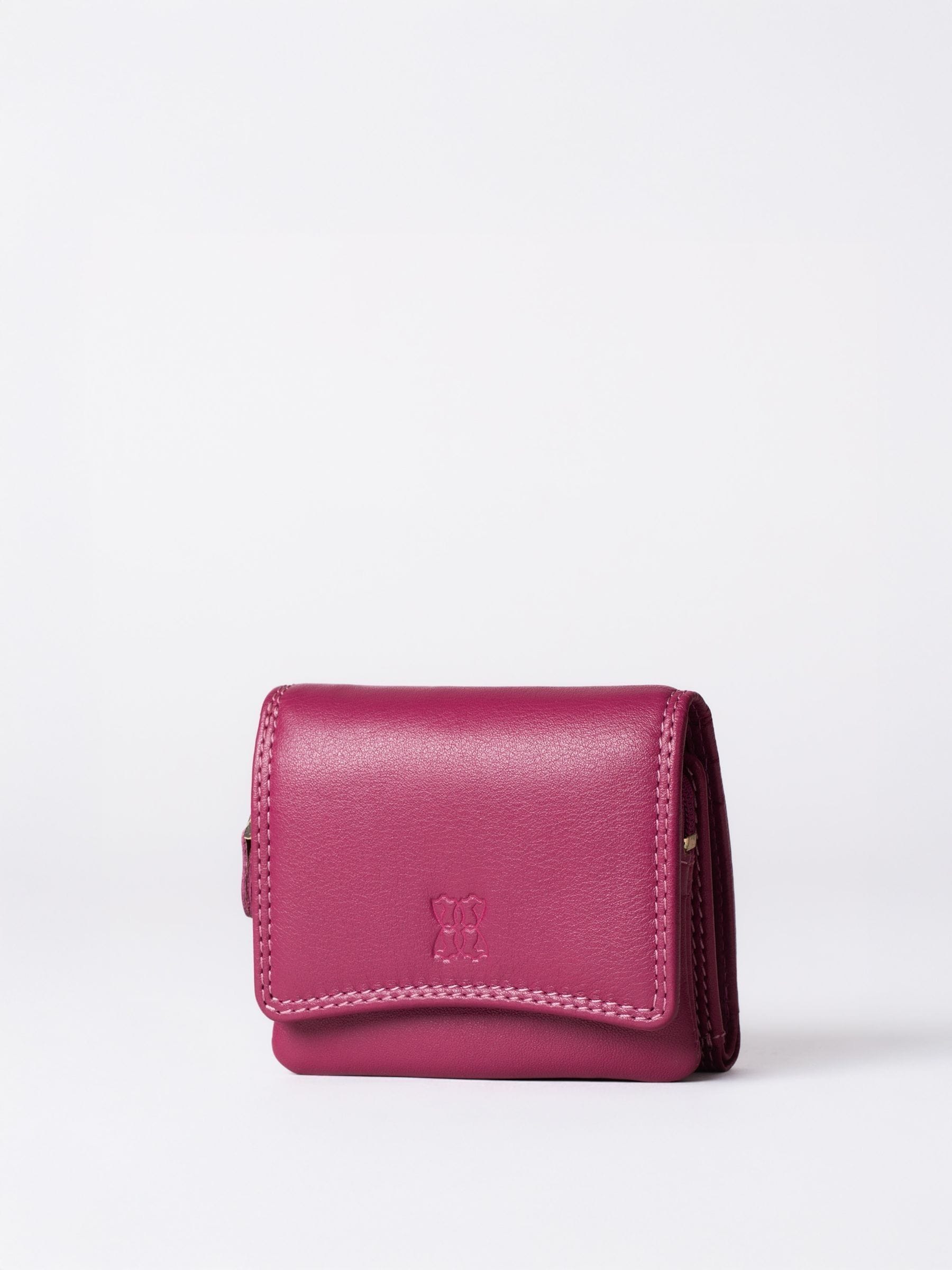 Lakeland Leather cranberry small purse, imported from the UK