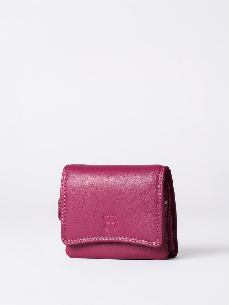 Lakeland Leather cranberry small purse, imported from the UK