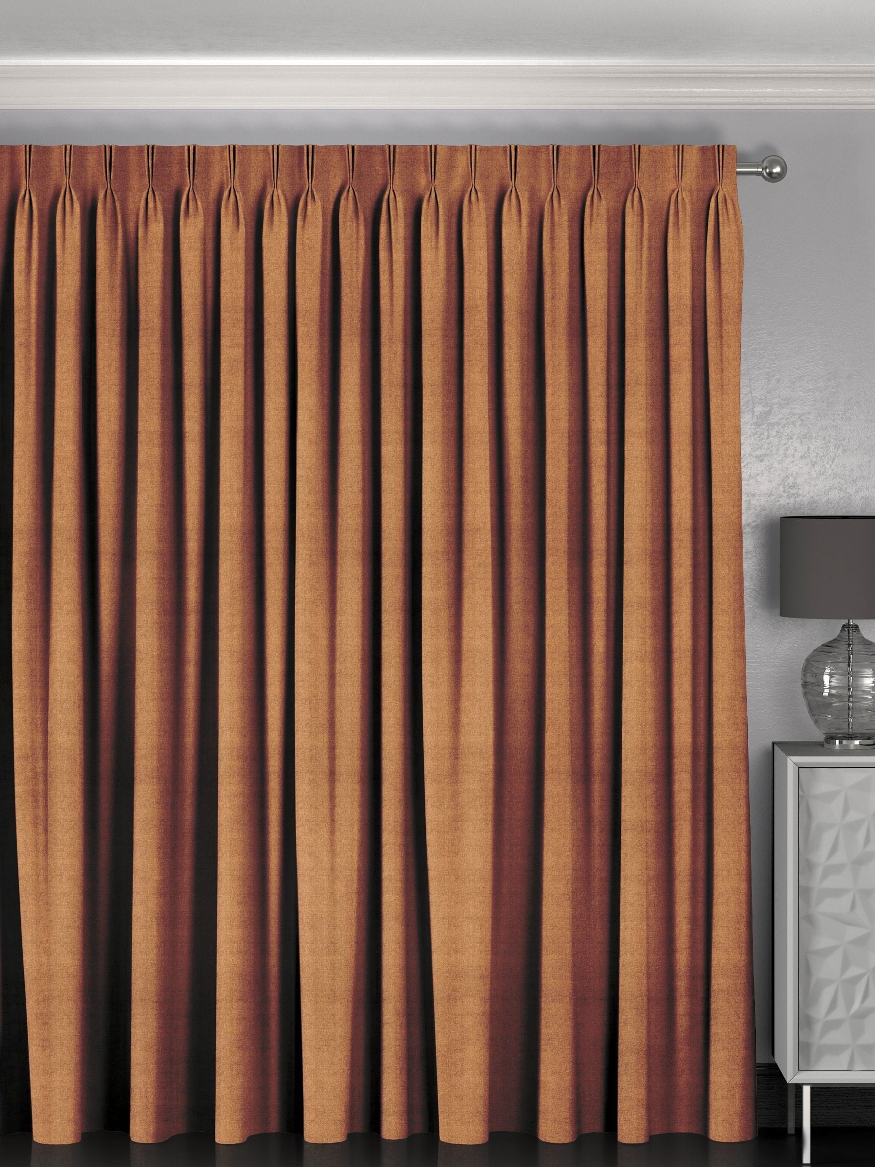 Terracotta brown made to measure curtains (British brand)