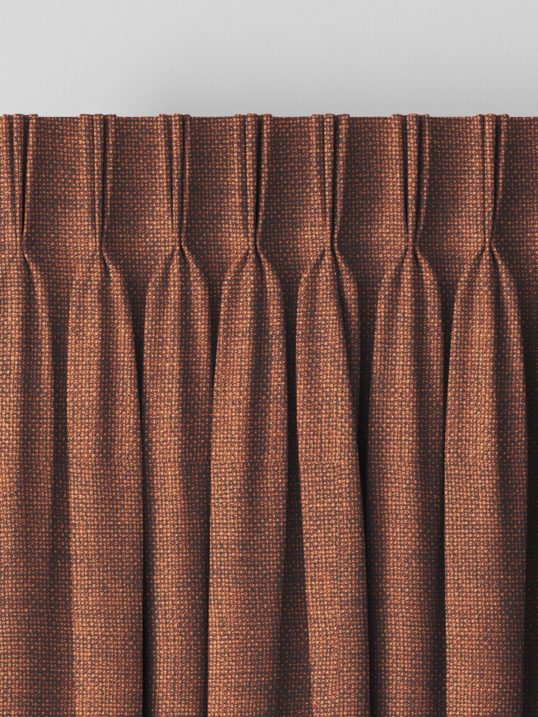 Terracotta brown made to measure curtains (British brand)