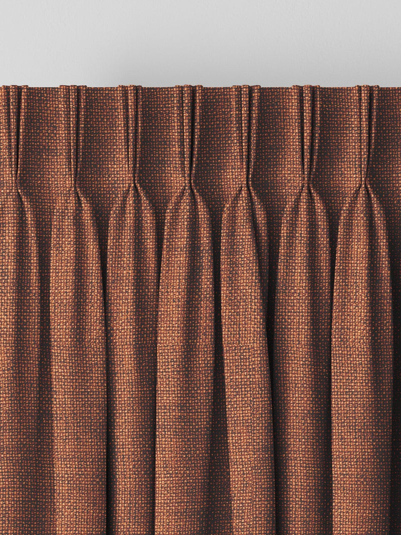 Terracotta brown made to measure curtains (British brand)