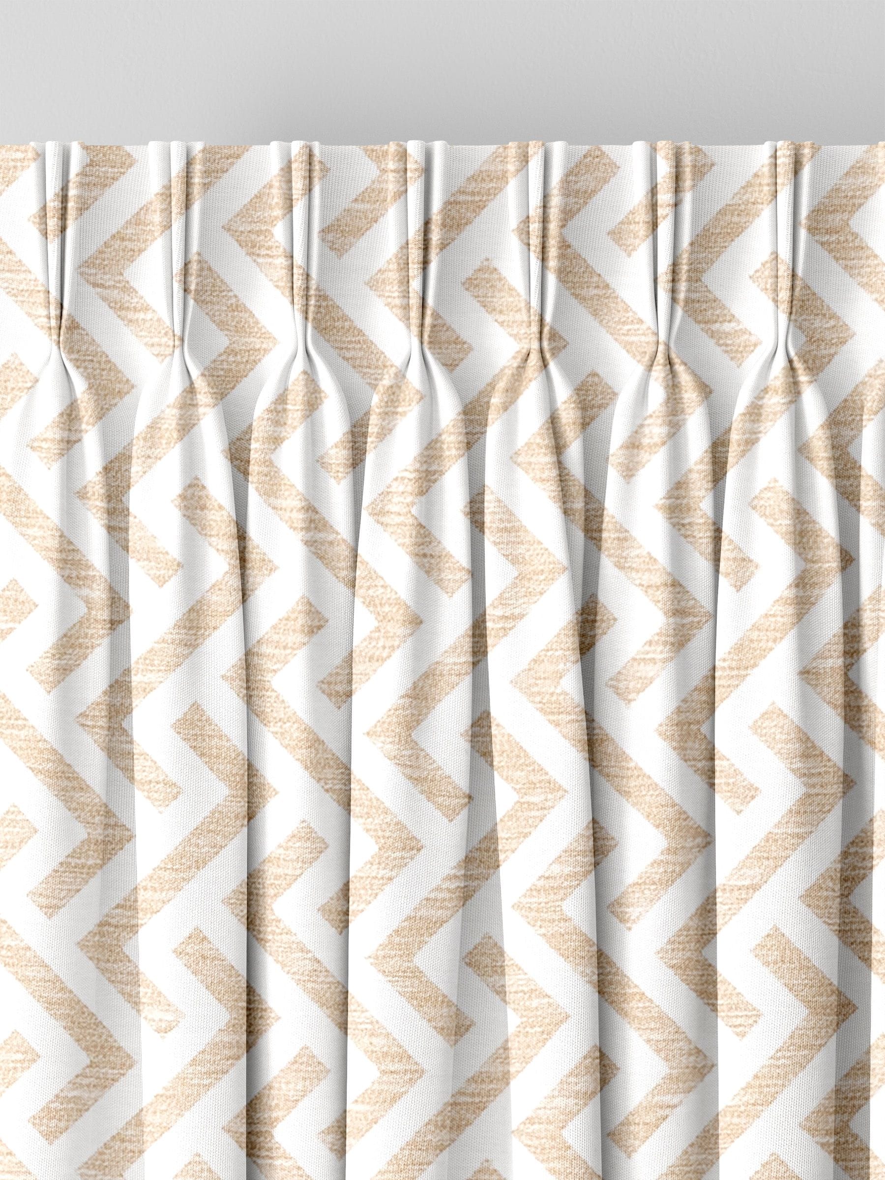 Natural Amble geometric gold made to measure curtains (British brand)
