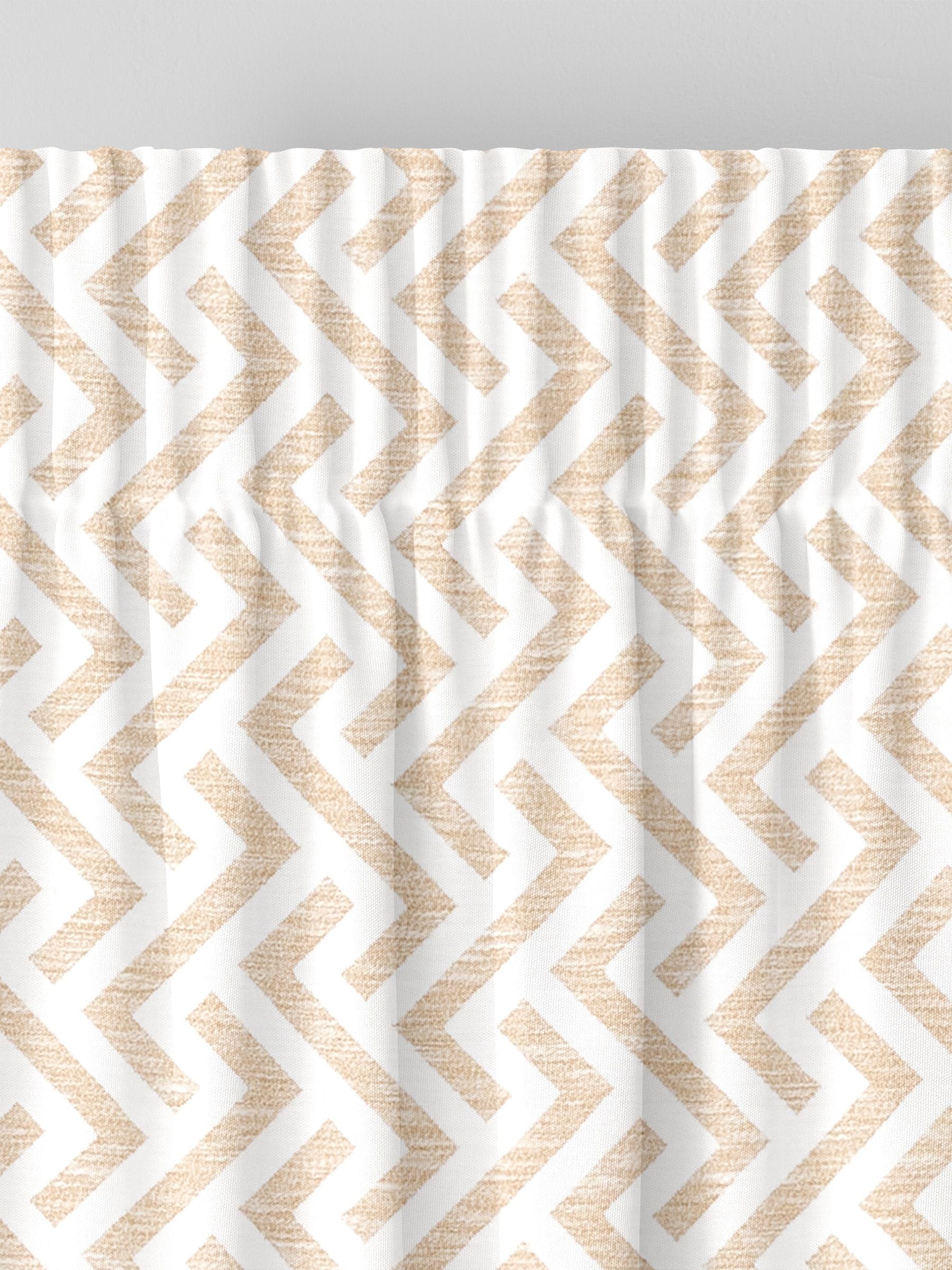 Natural Amble geometric gold made to measure curtains (British brand)