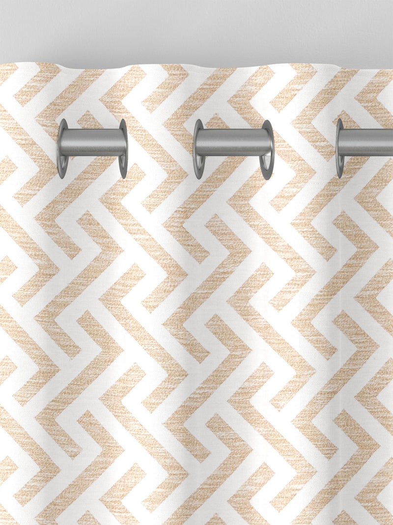 Natural Amble geometric gold made to measure curtains (British brand)