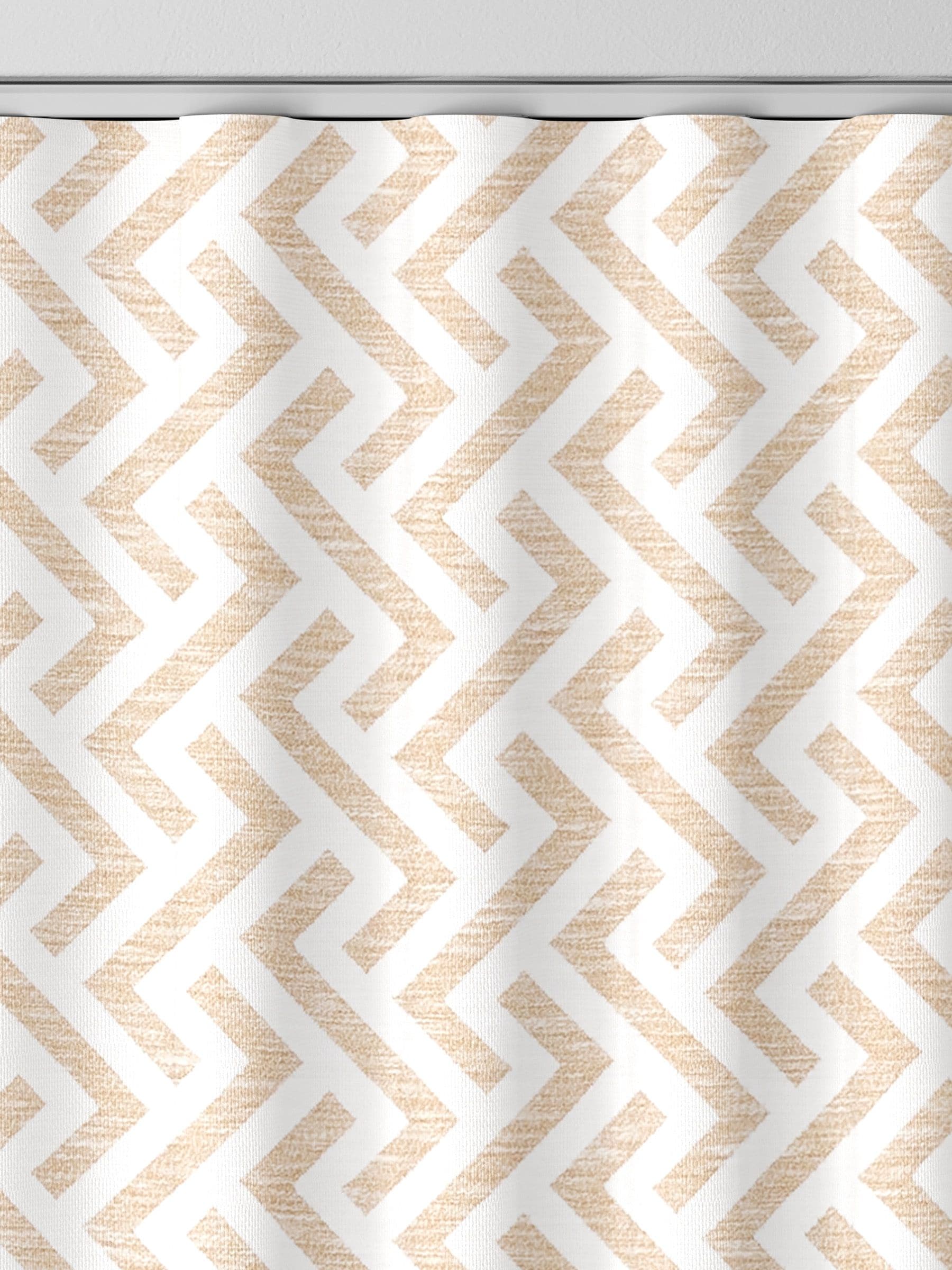 Natural Amble geometric gold made to measure curtains (British brand)