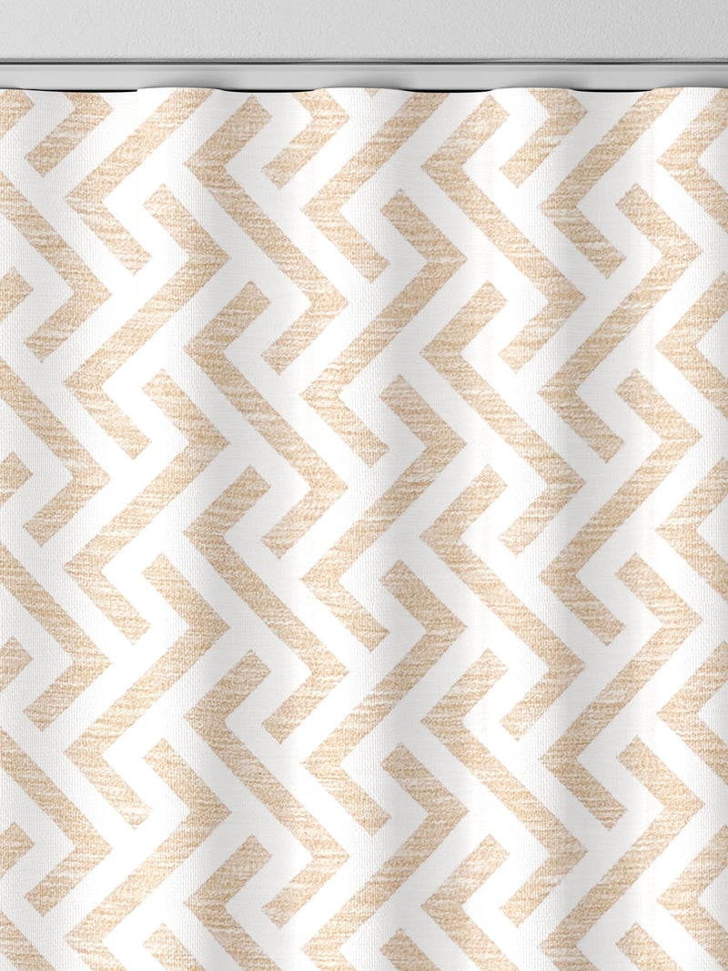 Natural Amble geometric gold made to measure curtains (British brand)