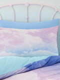 Catherine Lansfield blue ombre rainbow clouds reversible duvet cover and pillowcase set - British product