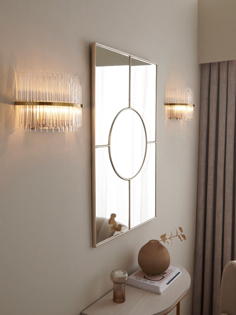 Lipsy Gold Flush Glass Wall Light (British brand)