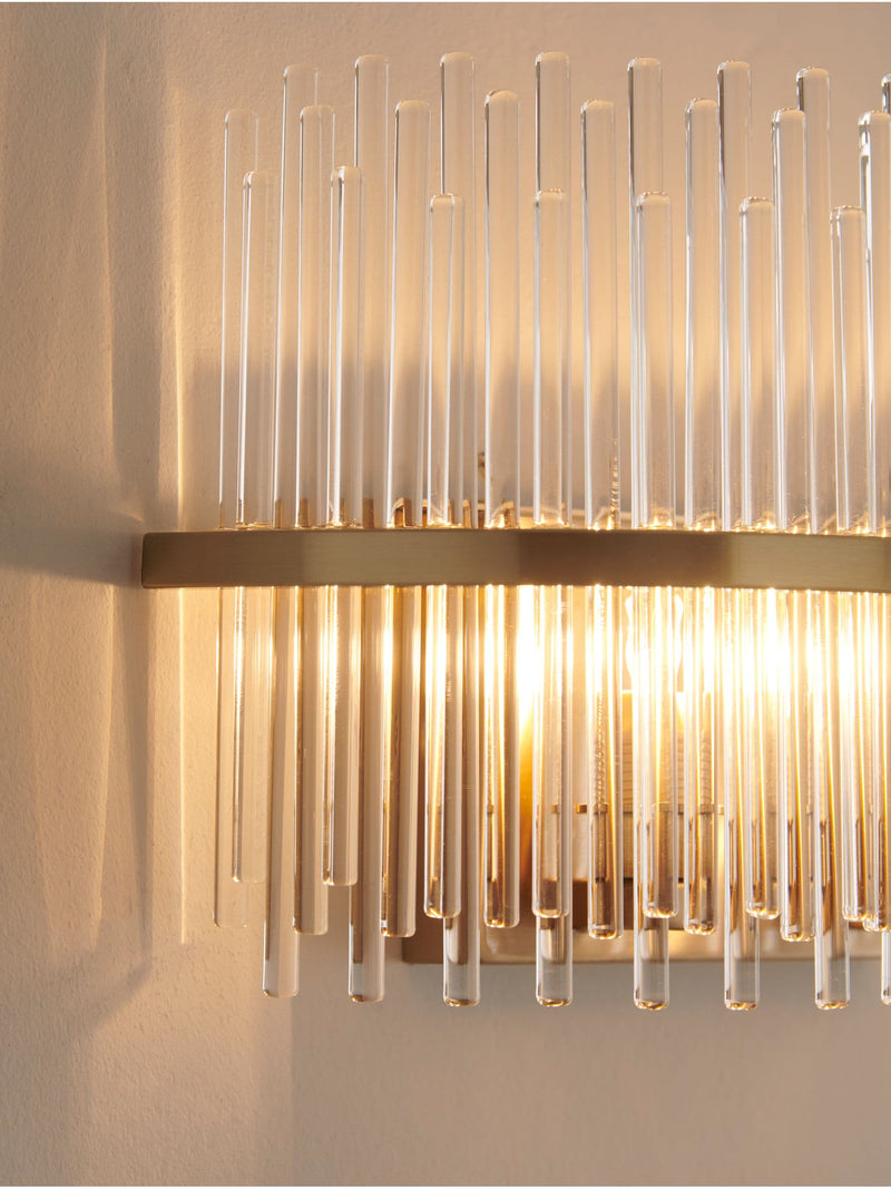 Lipsy Gold Flush Glass Wall Light (British brand)