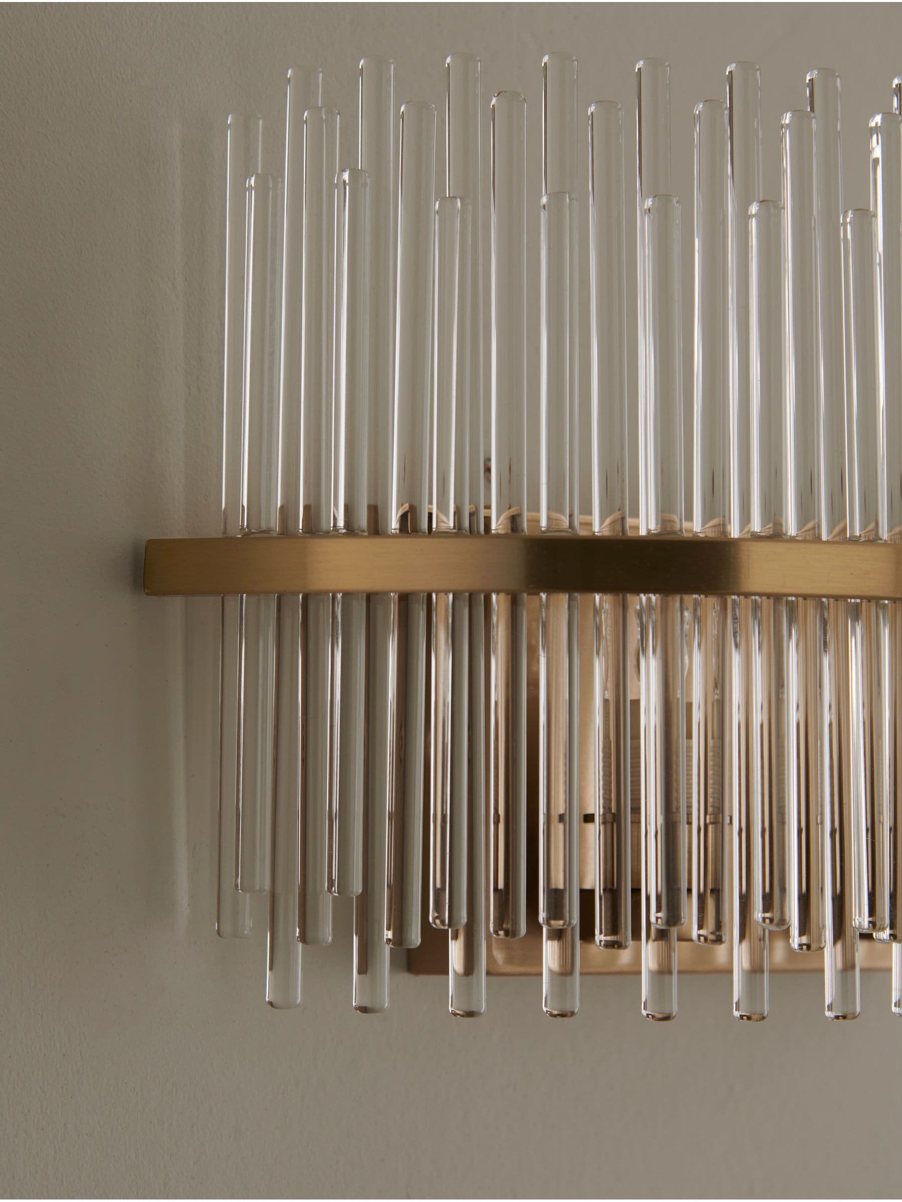 Lipsy Gold Flush Glass Wall Light (British brand)