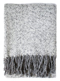 Gallery Home grey herringbone throw, imported from the UK