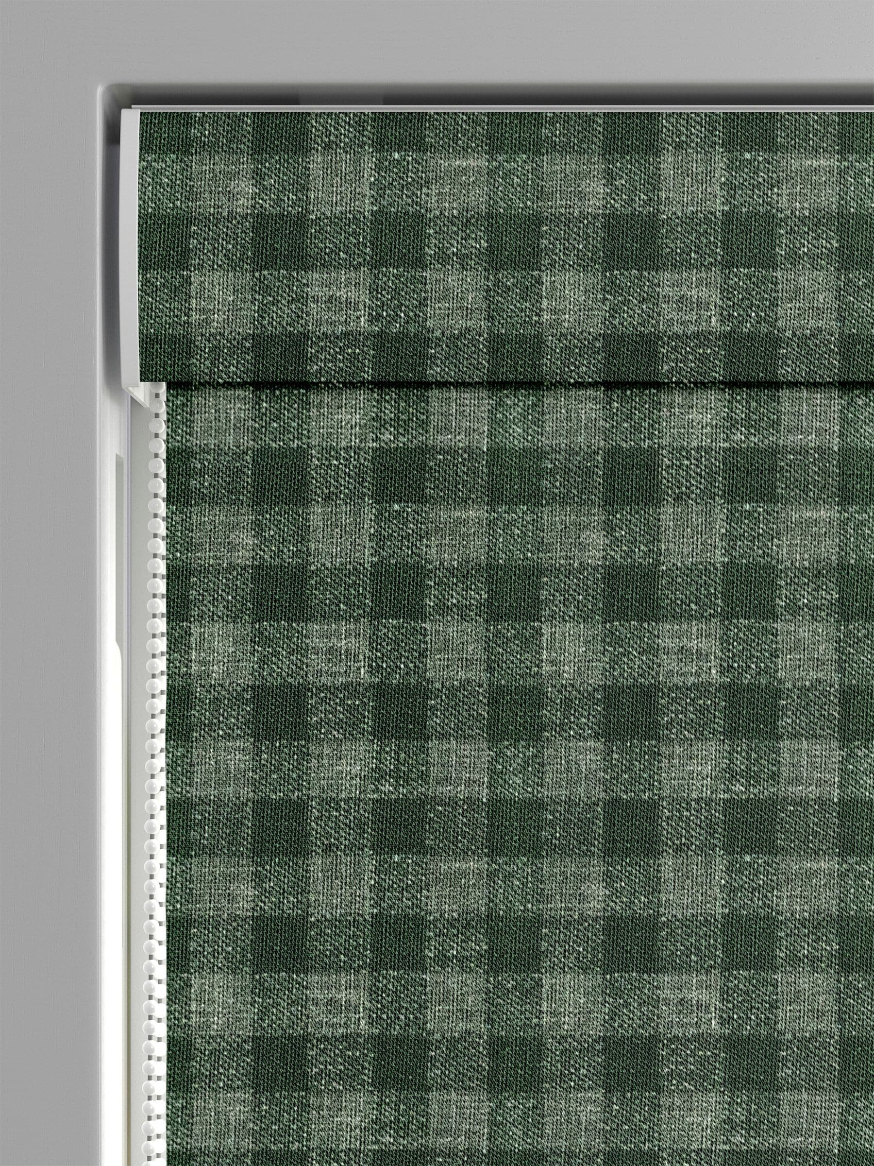 Laura Ashley green gingham made-to-measure Roman blinds (British brand)