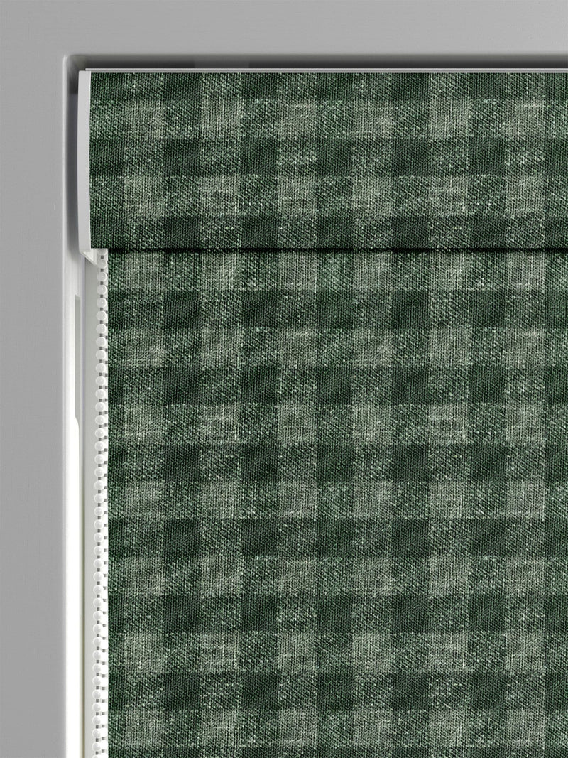 Laura Ashley green gingham made-to-measure Roman blinds (British brand)