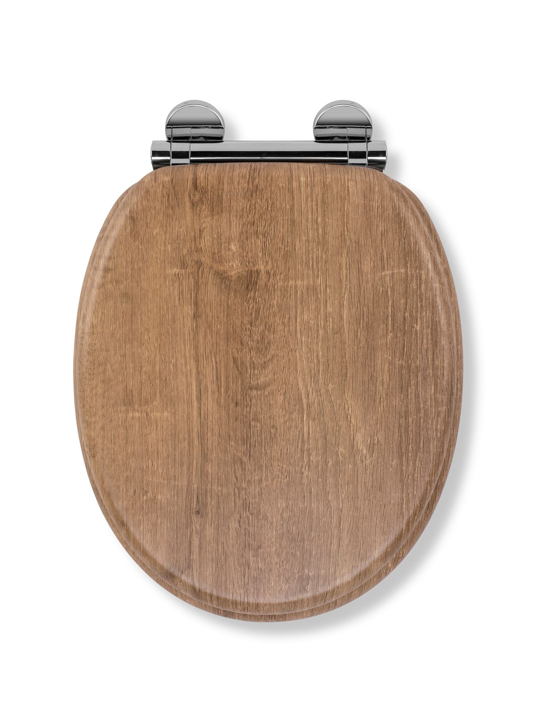 Croydex Ontario Teak Flexi-Fix toilet seat - British product