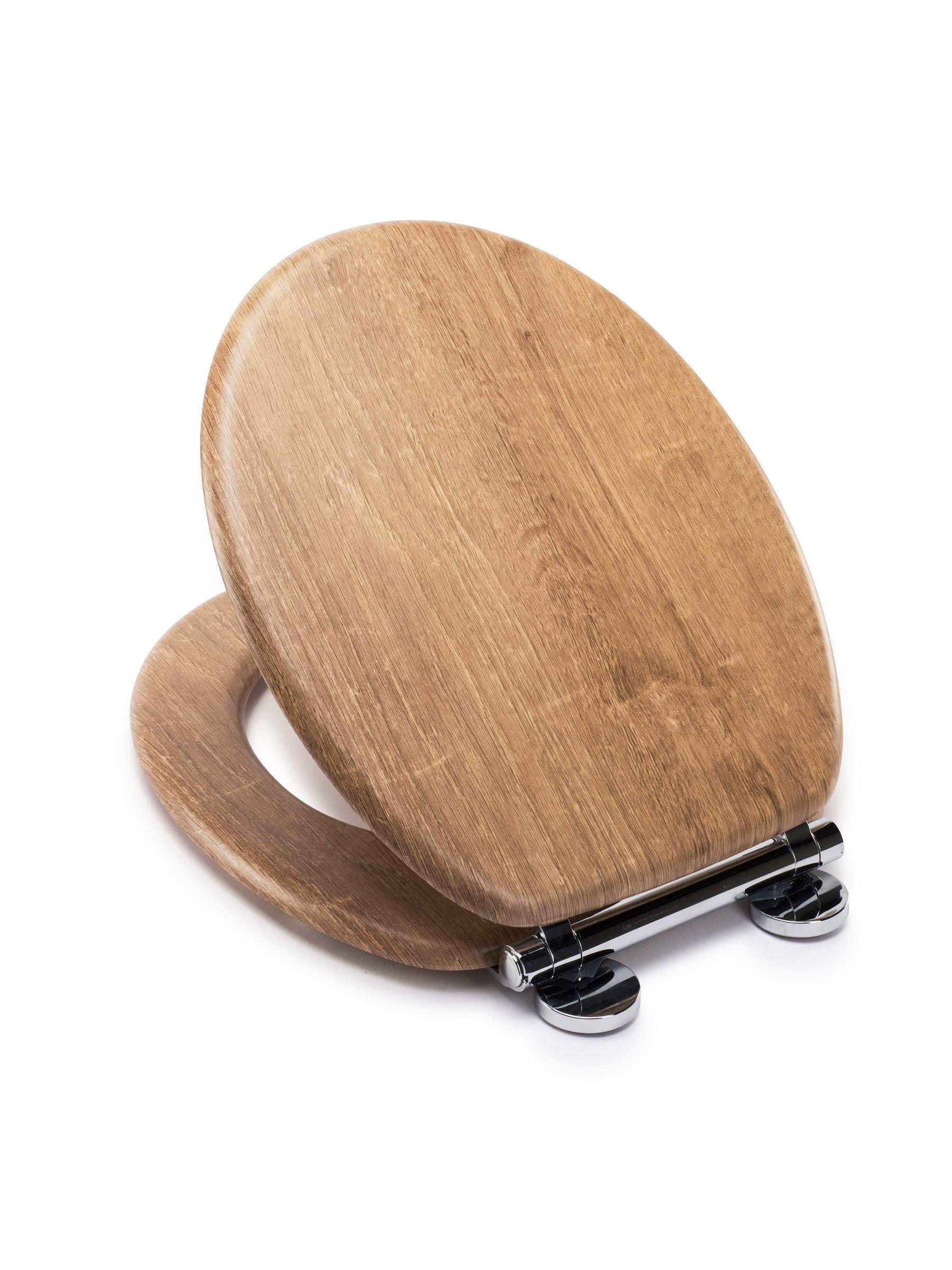 Croydex Ontario Teak Flexi-Fix toilet seat - British product
