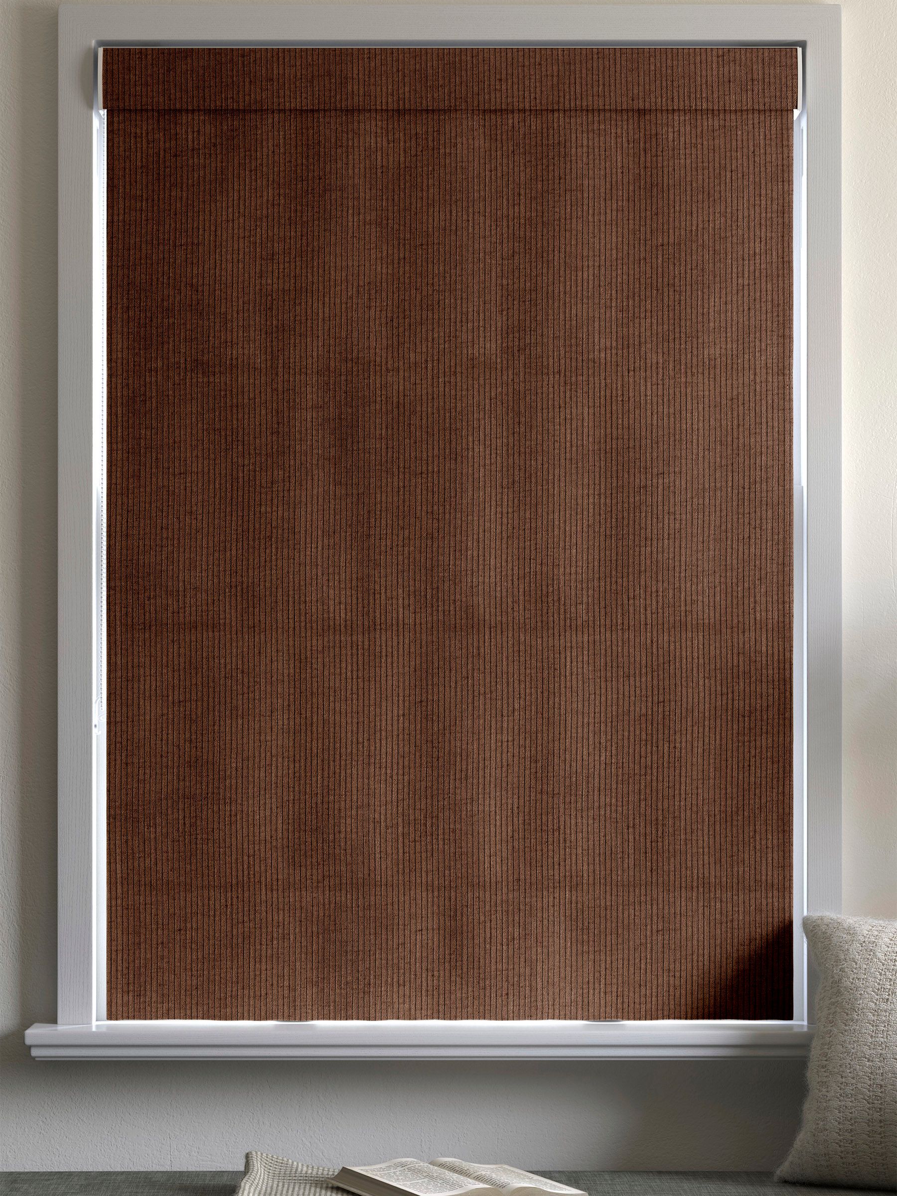 Jangga Cognac brown roman blind made to measure (British brand)