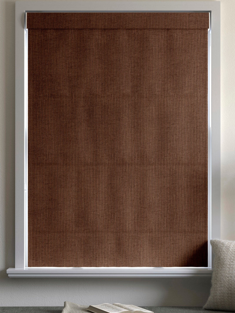 Jangga Cognac brown roman blind made to measure (British brand)