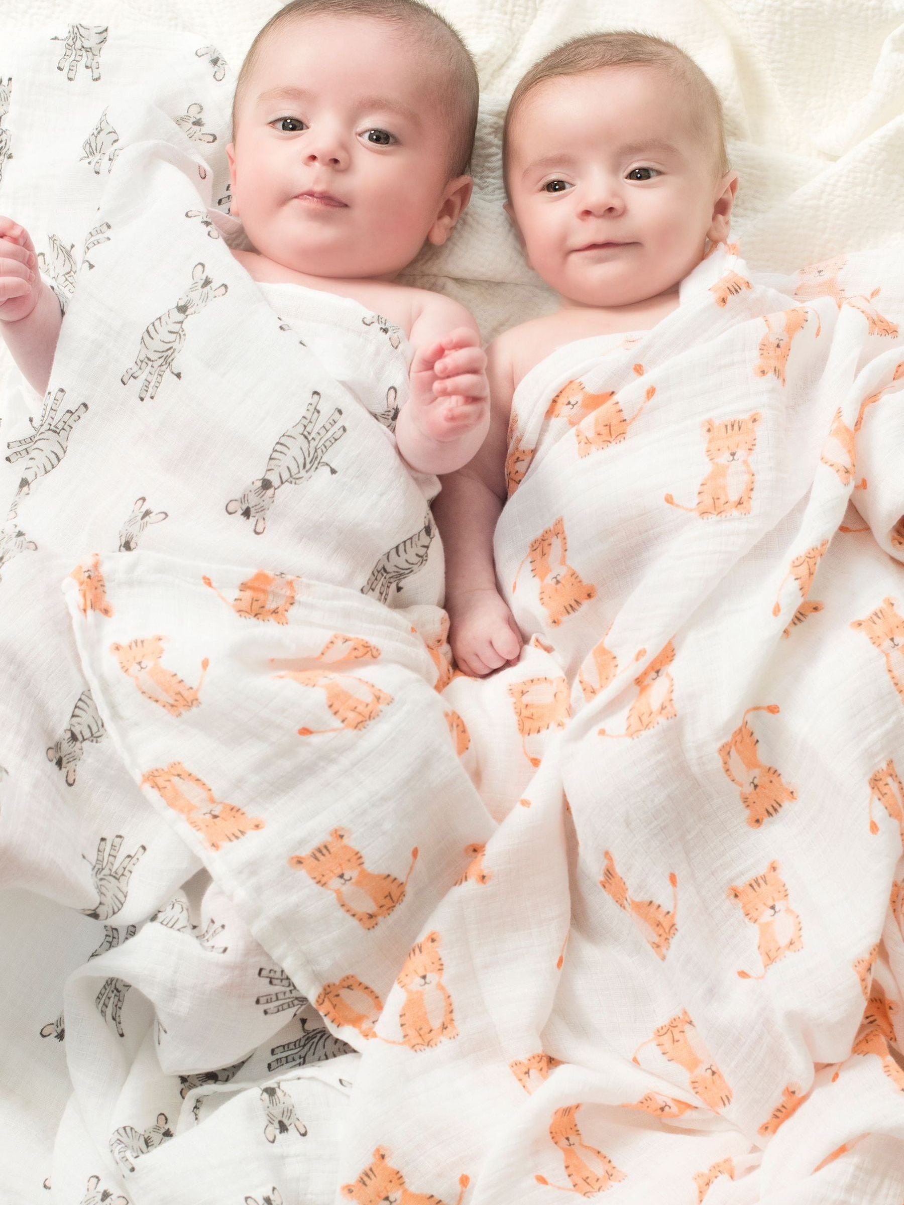 Aden & Anais Grey Light Essentials Muslin Blankets 4 Pack