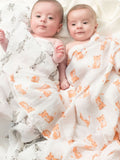 Aden & Anais Grey Light Essentials Muslin Blankets 4 Pack