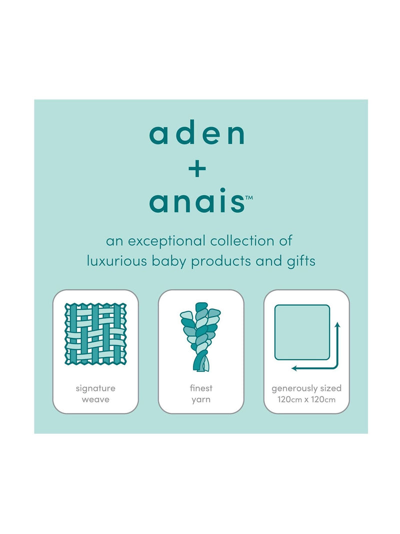 Aden & Anais Grey Light Essentials Muslin Blankets 4 Pack