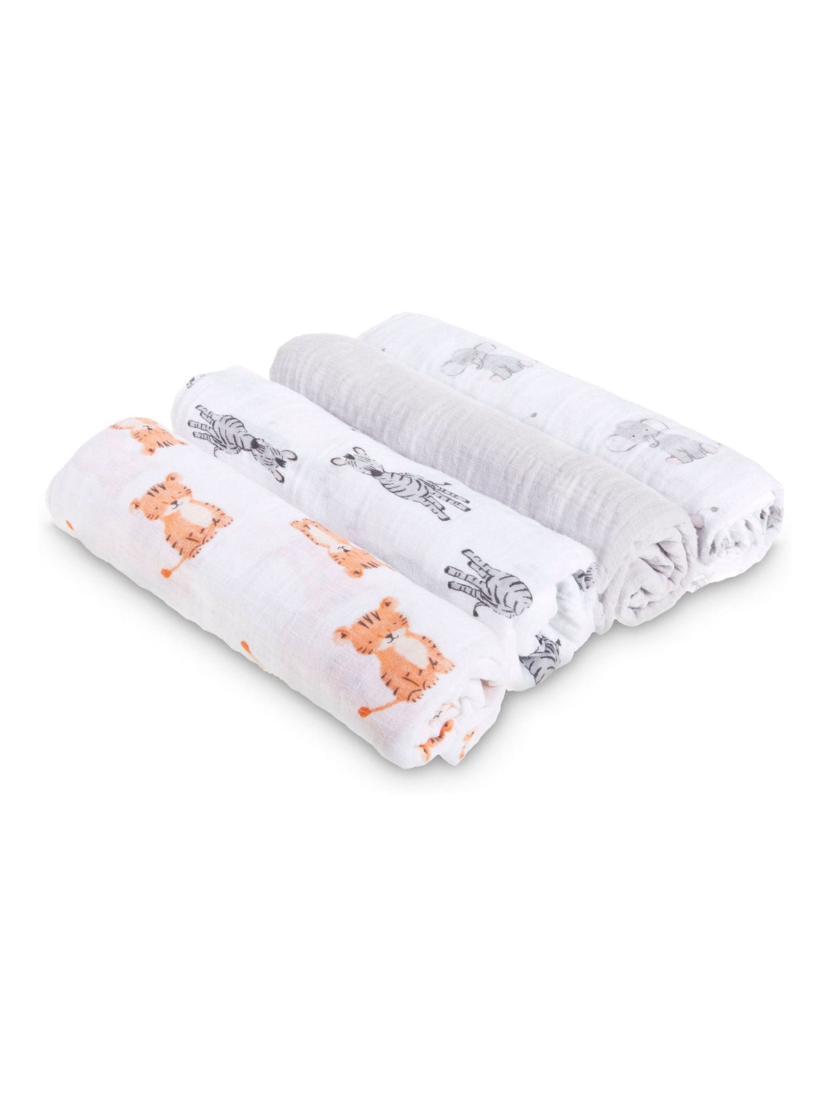 Aden & Anais Grey Light Essentials Muslin Blankets 4 Pack