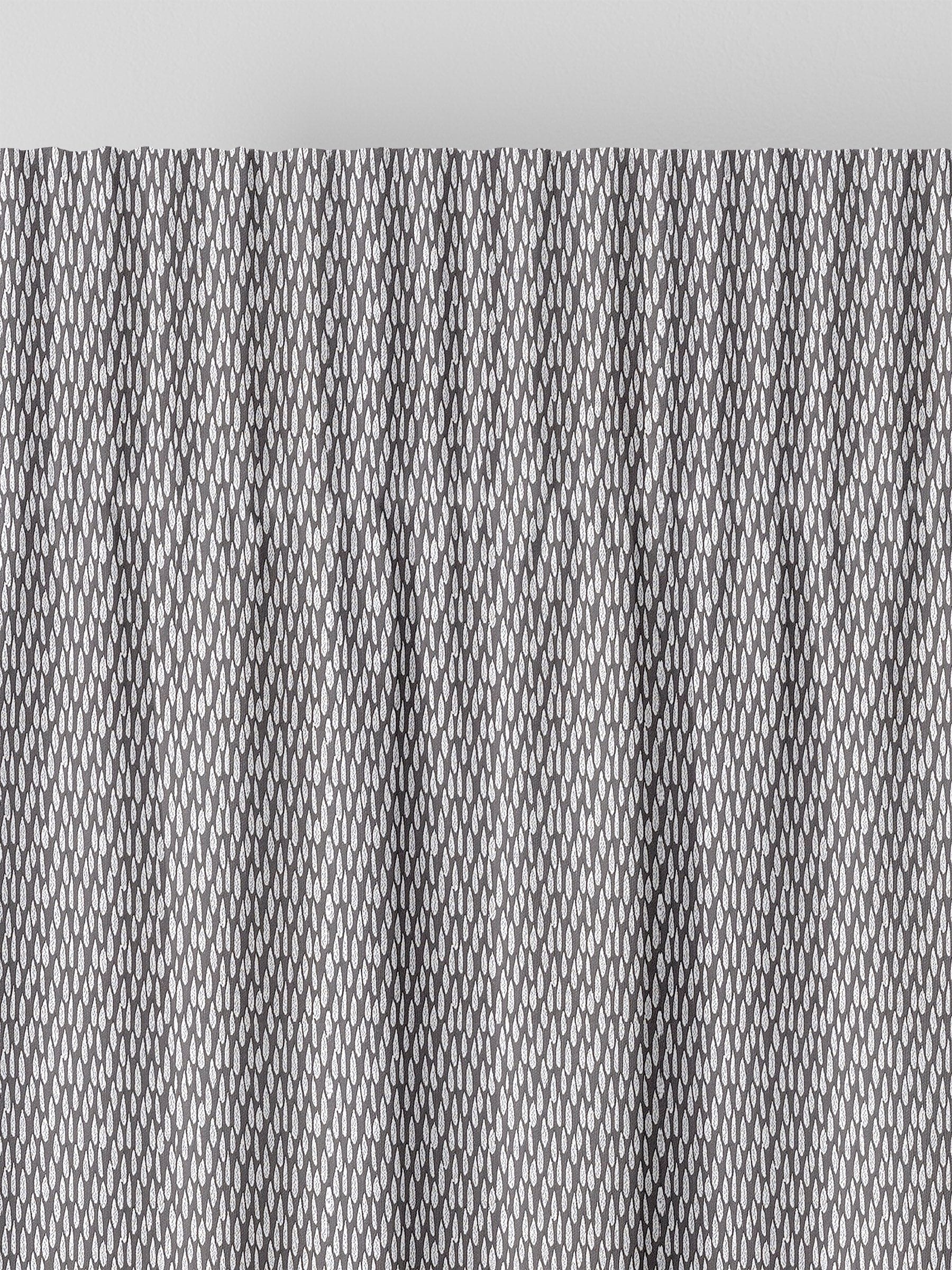 Charcoal grey made to measure curtains teardrop woven design, imported from the UK