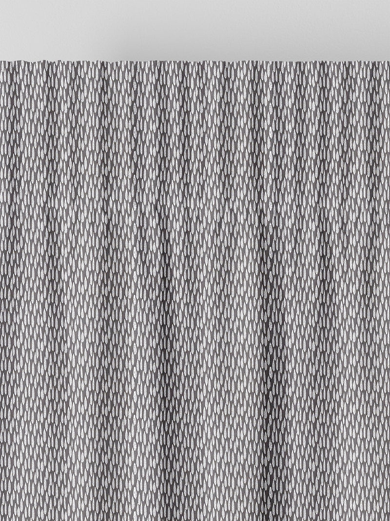 Charcoal grey made to measure curtains teardrop woven design, imported from the UK